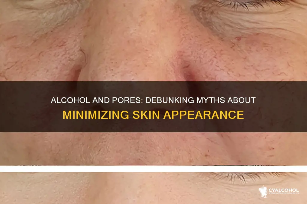 does alcohol minimize pores