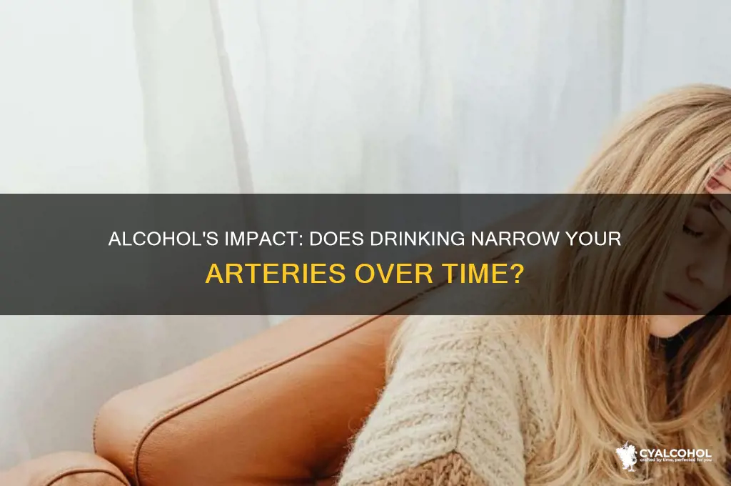 does alcohol narrow arteries