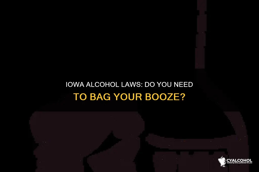 does alcohol need to be bagged in iowa