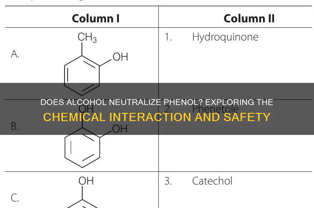 does alcohol neutralize phenol