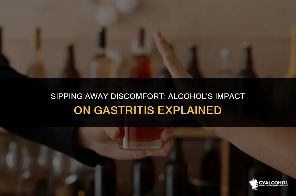 does alcohol numb my gastritis