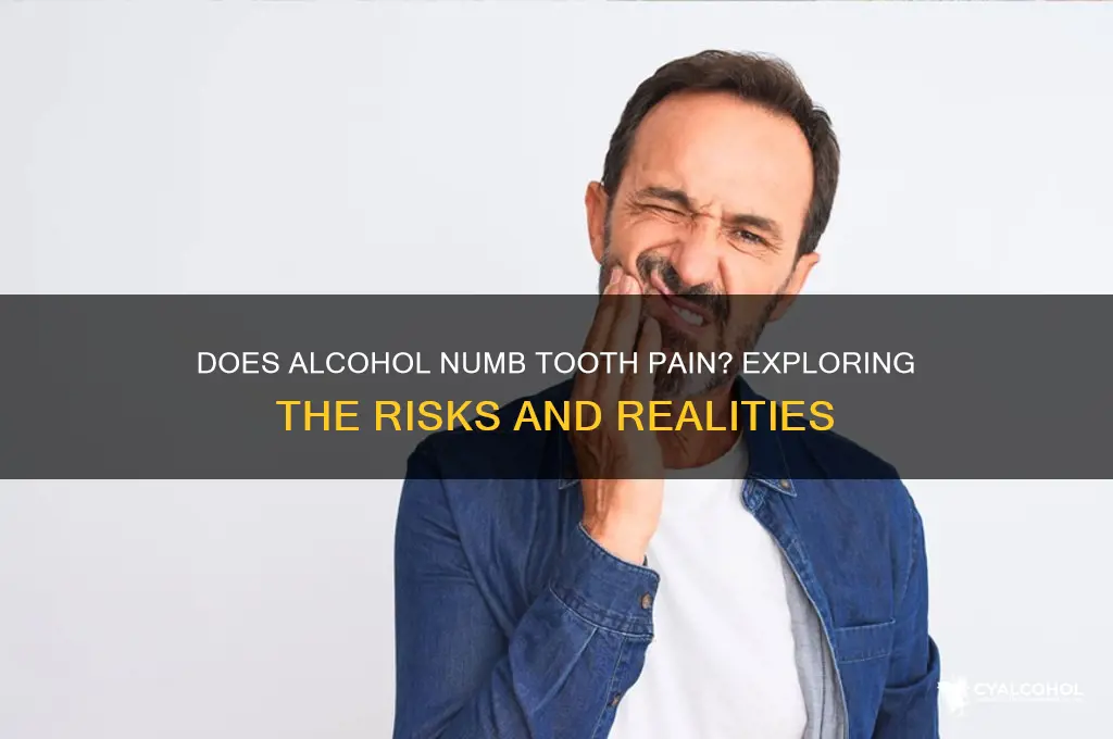 does alcohol numb tooth pain