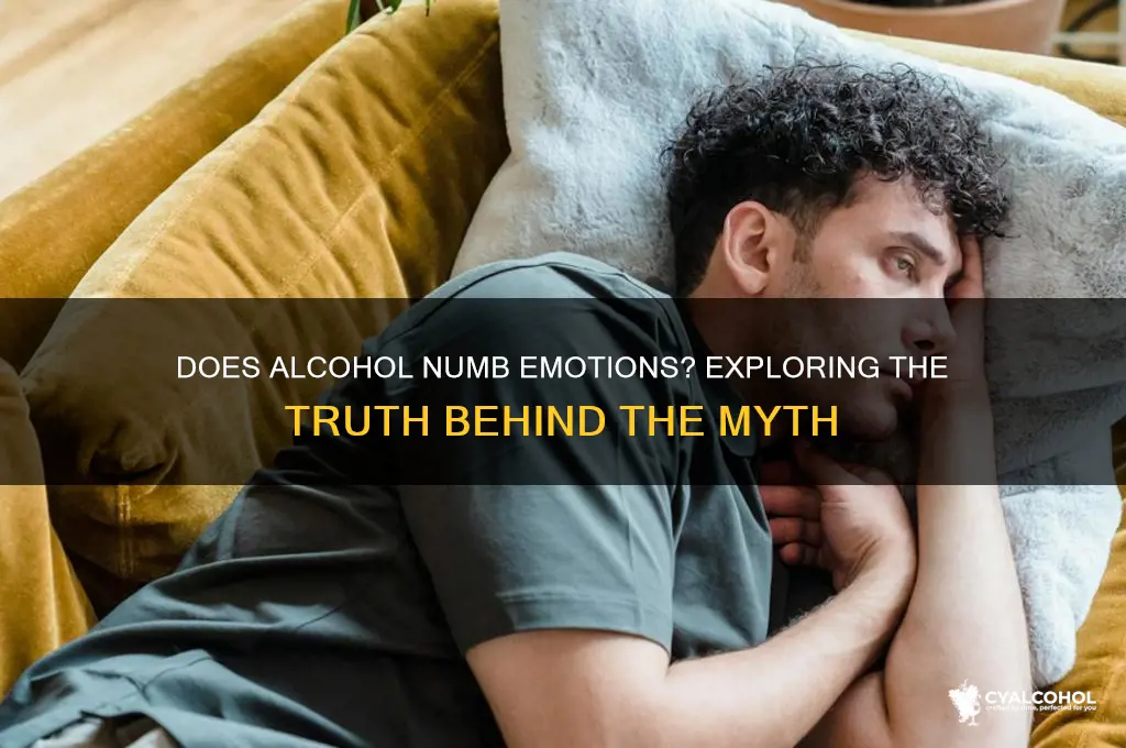 does alcohol numb you