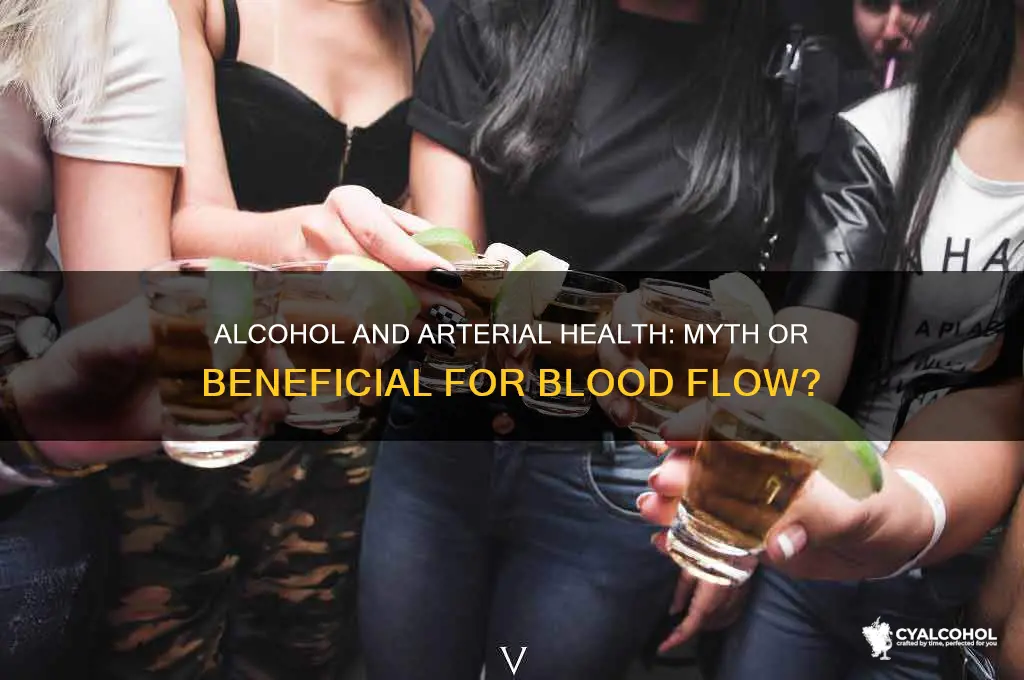 does alcohol open arteries