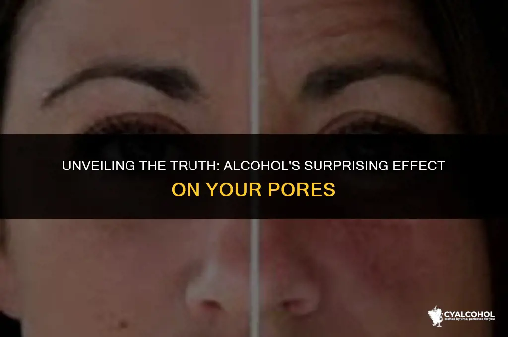 does alcohol open up pores