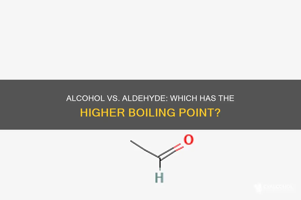 does alcohol or aldehyde have a higher bp