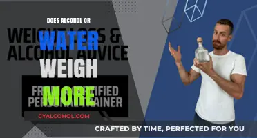 Alcohol vs. Water: Unraveling the Weight Difference Mystery