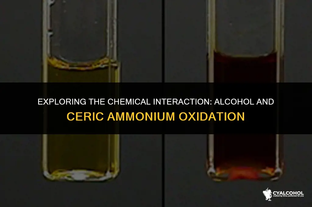 does alcohol oxidize ceric ammonium