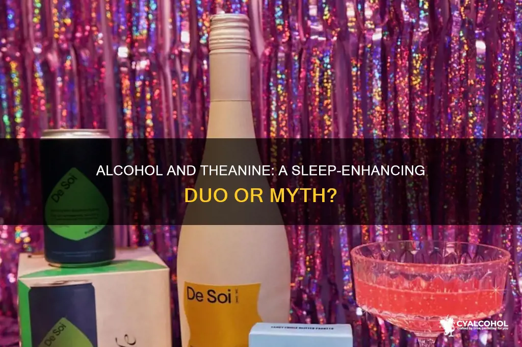 does alcohol plus theanine improve sleep