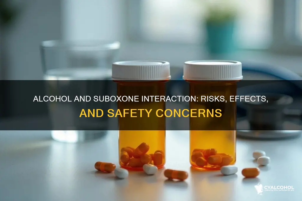 does alcohol potentiate suboxone