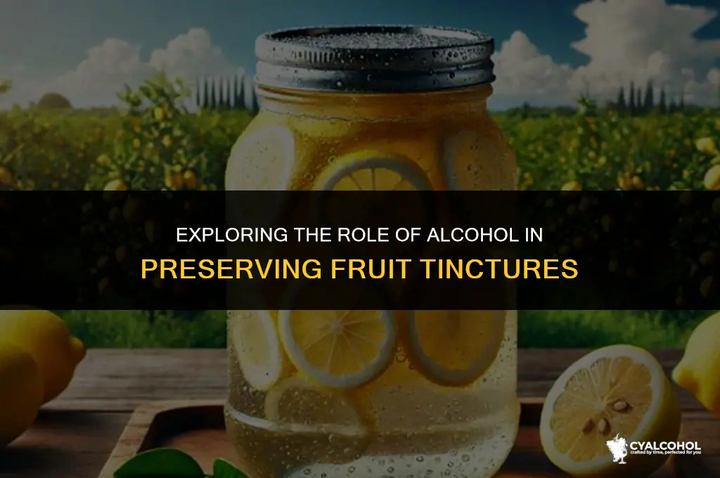 does alcohol preserve fruit tincture