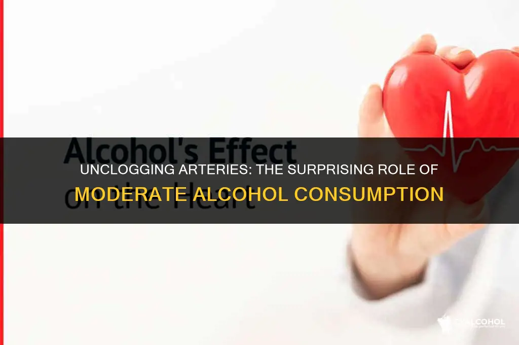does alcohol prevent clogged arteries