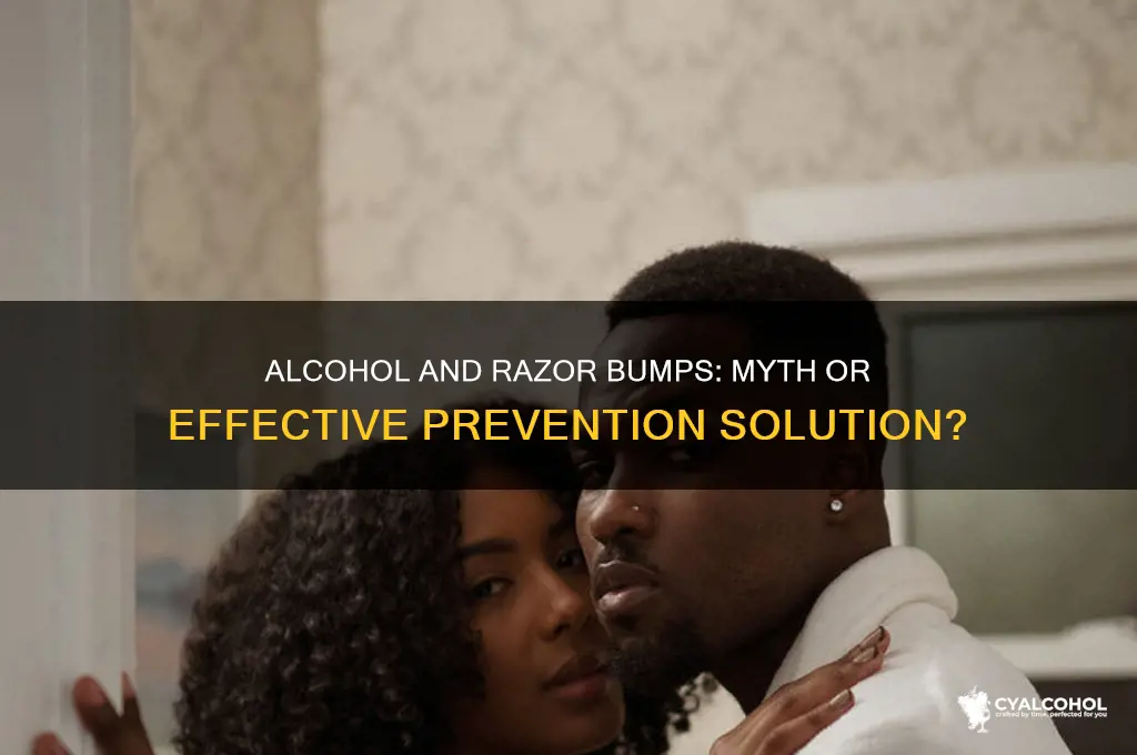 does alcohol prevent razor bumps
