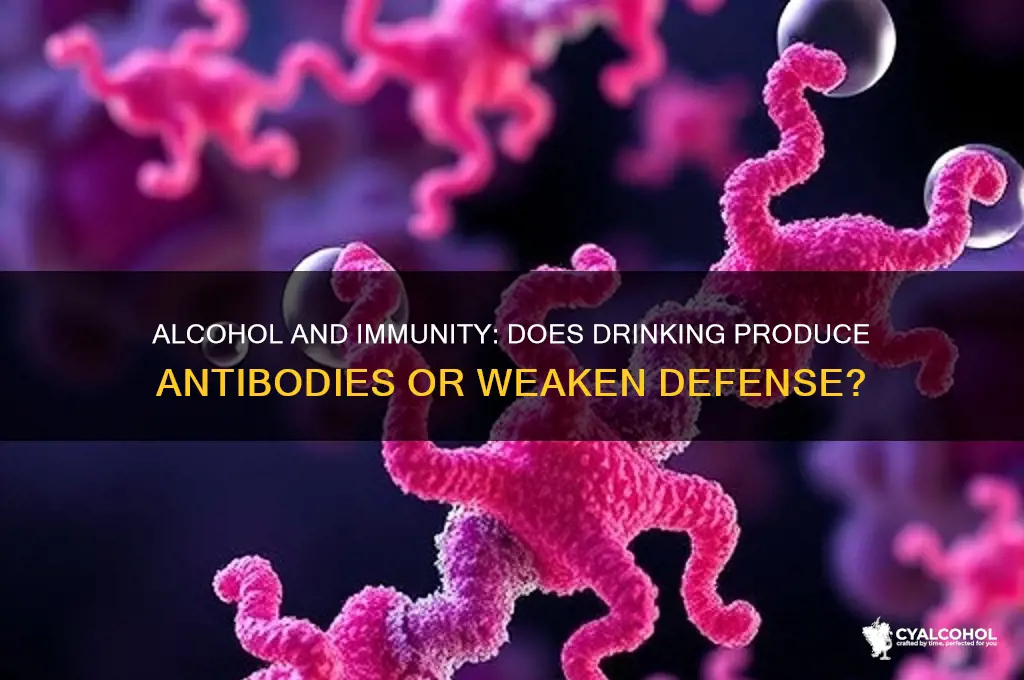 does alcohol produce antibodies