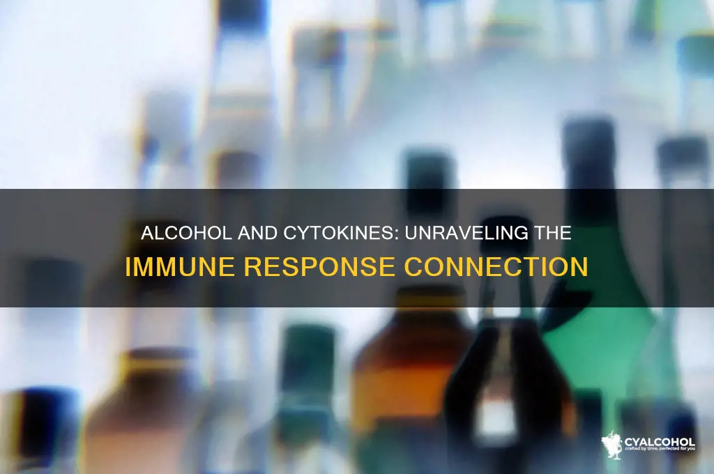 does alcohol produce cytokines