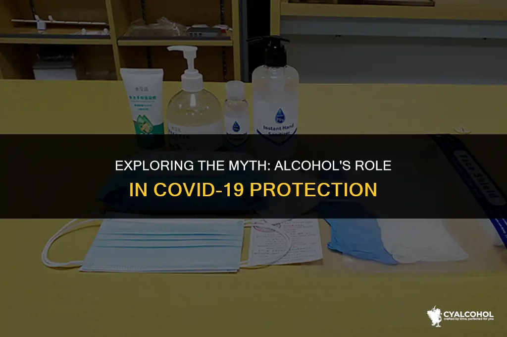 does alcohol protect against covid
