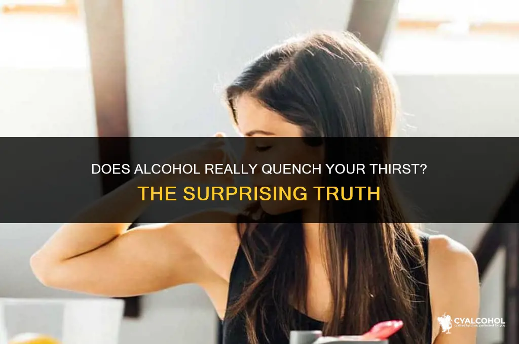 does alcohol quench your thirts