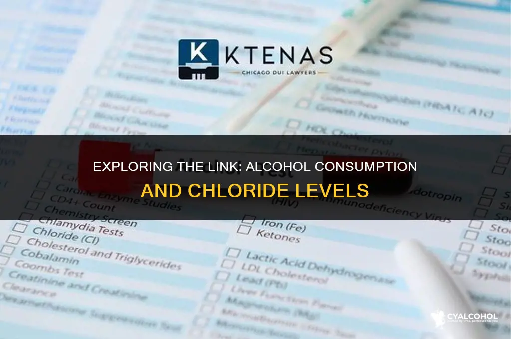does alcohol raise chloride levels