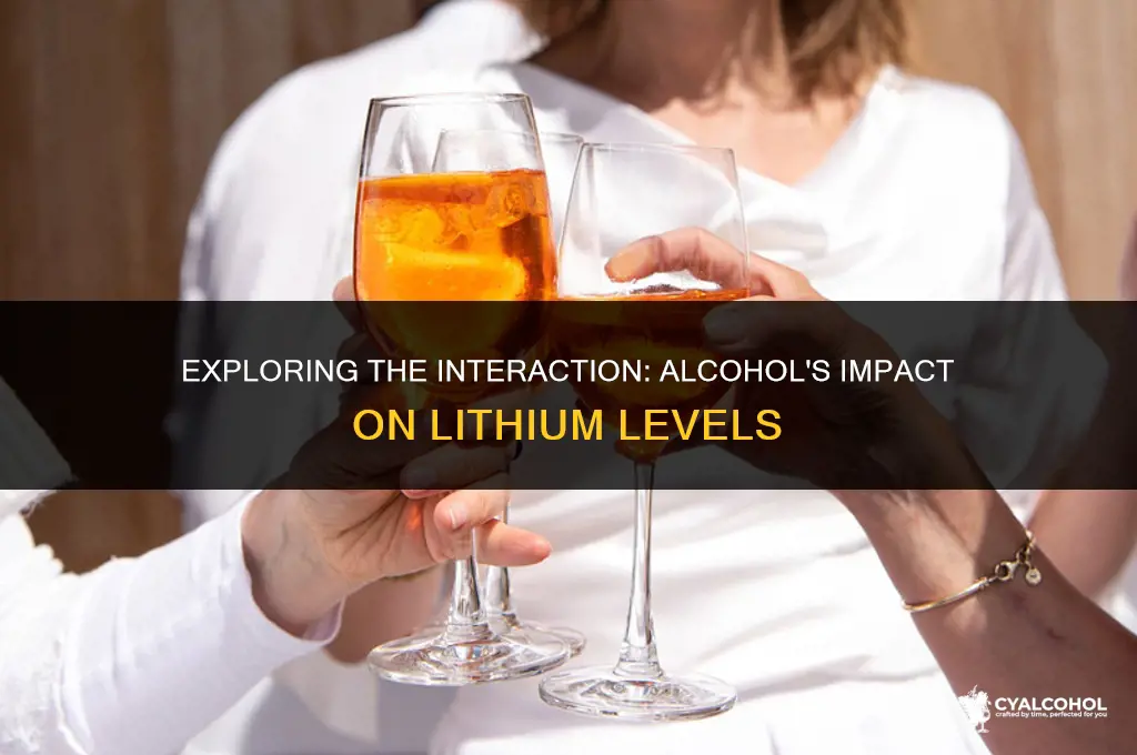 does alcohol raise lithium levels