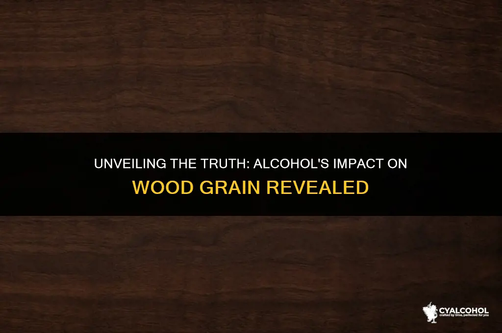 does alcohol raise wood grain