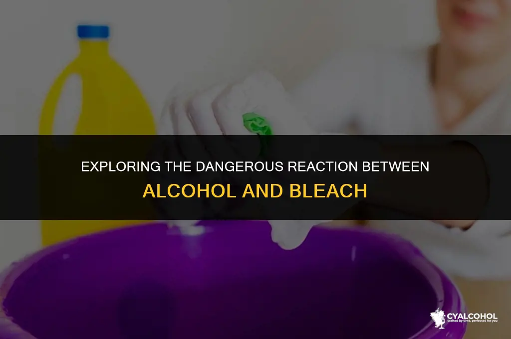 does alcohol react with bleach