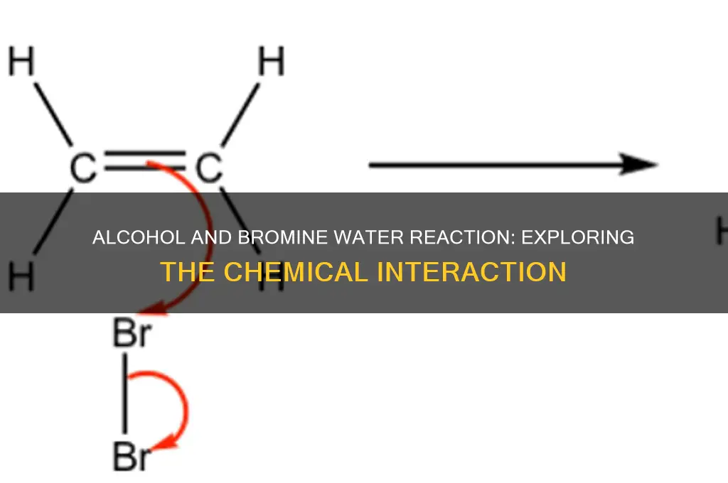 does alcohol react with bromine water