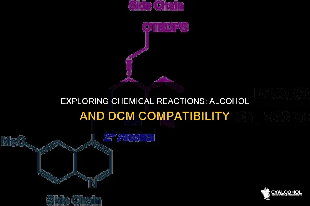 does alcohol react with dcm