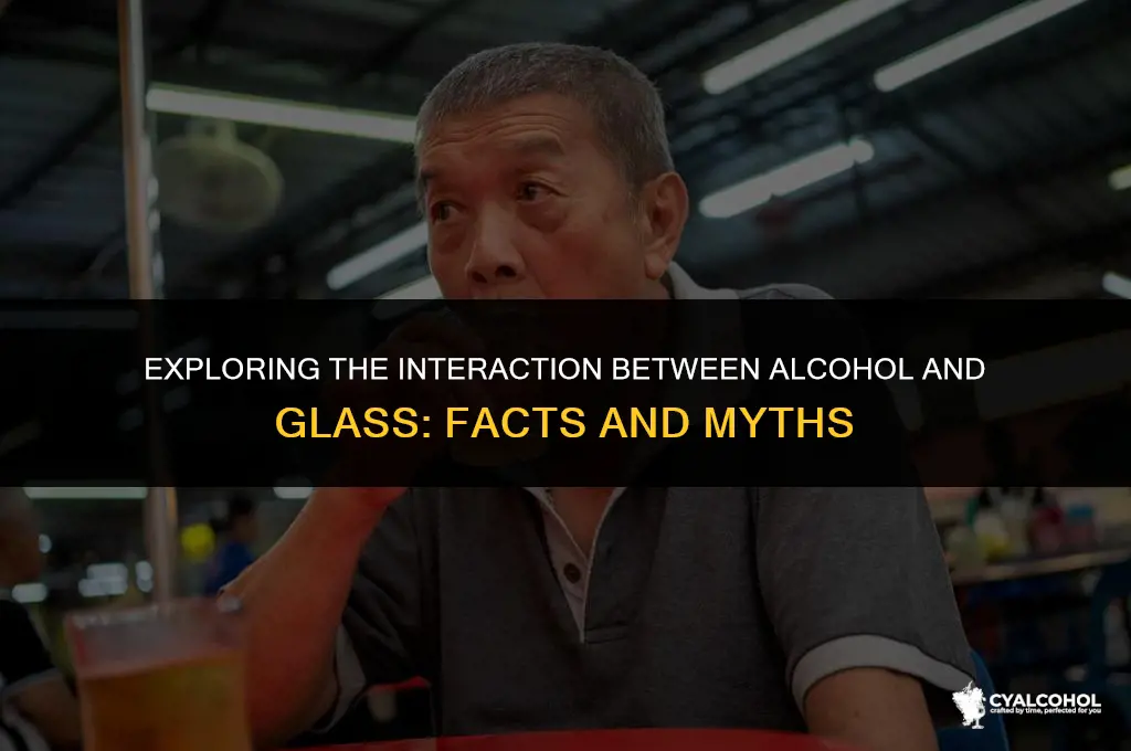 does alcohol react with glass