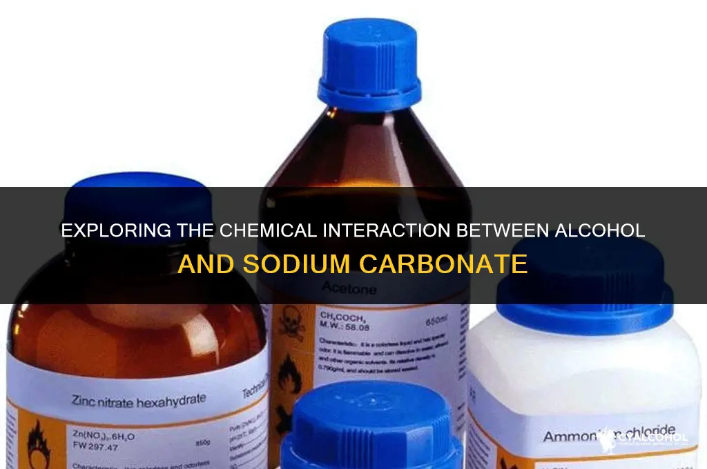 does alcohol react with na2co3