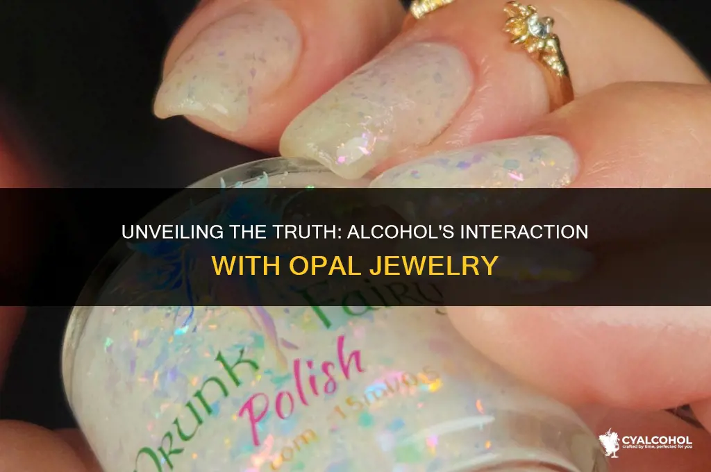 does alcohol react with opal