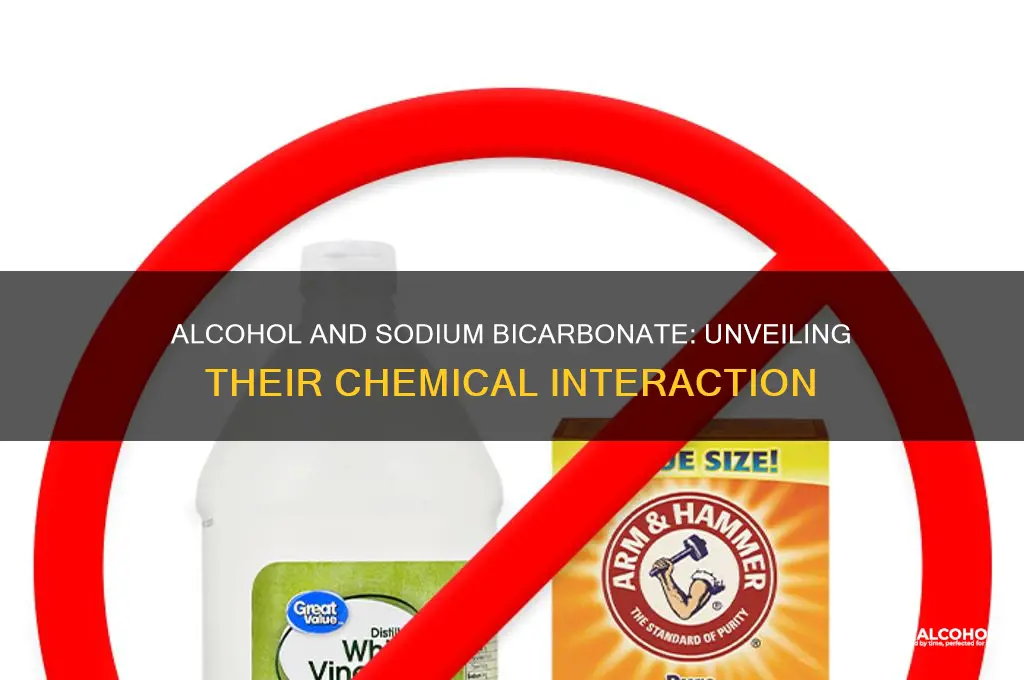 does alcohol react with sodium bicarbonate