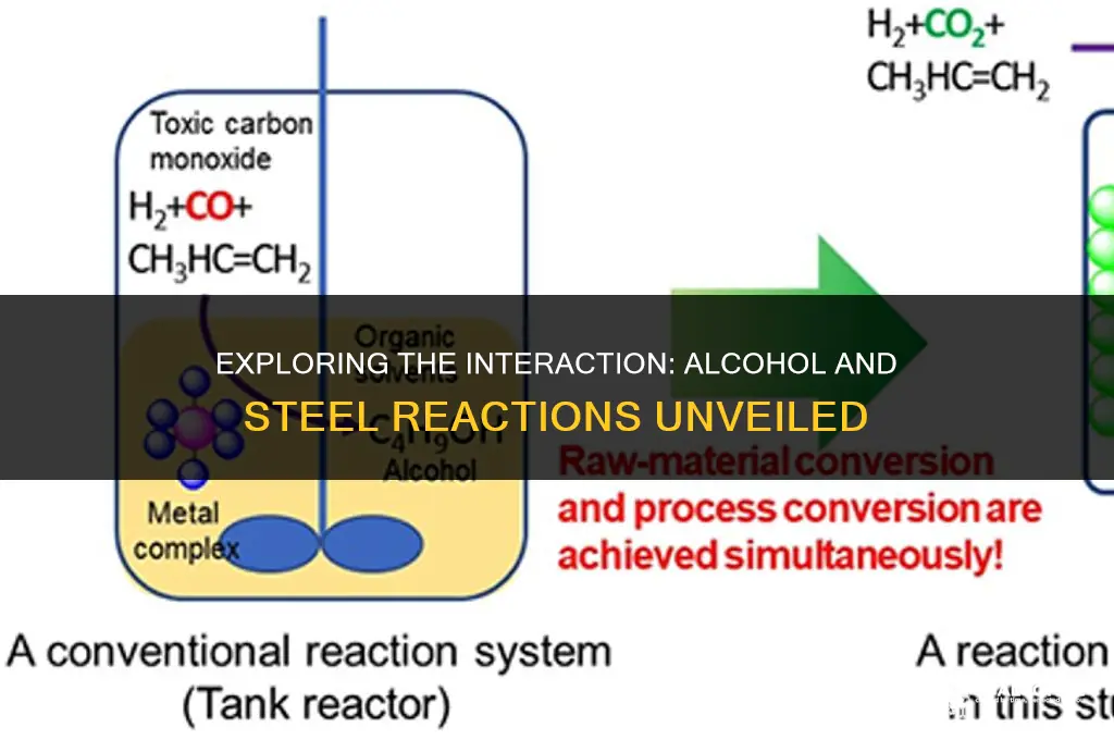 does alcohol react with steel
