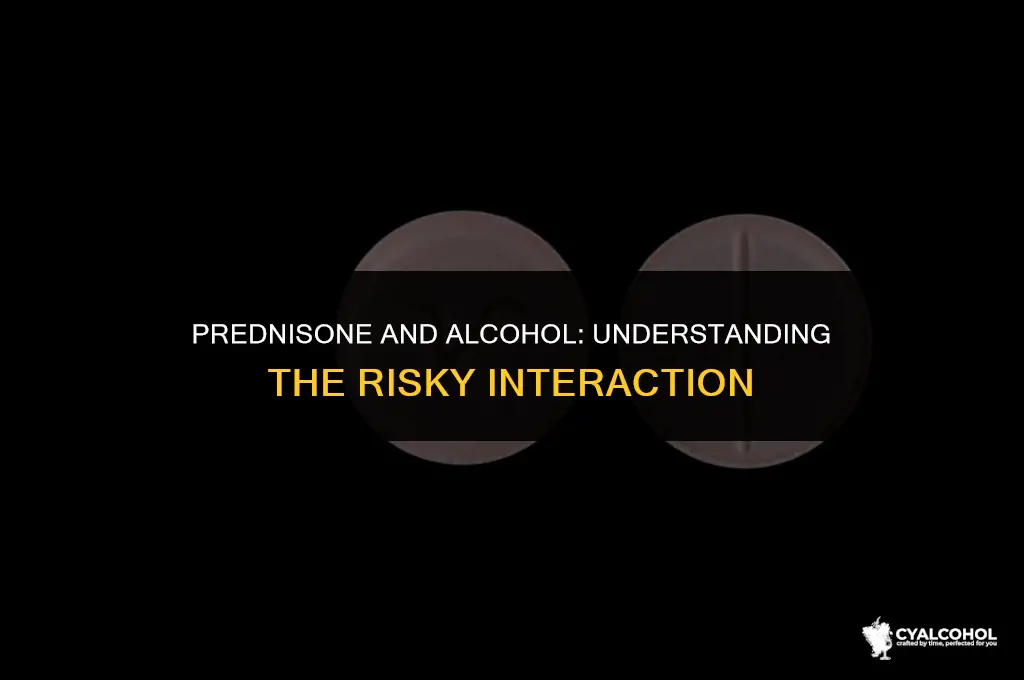 does alcohol reaction with prednisone