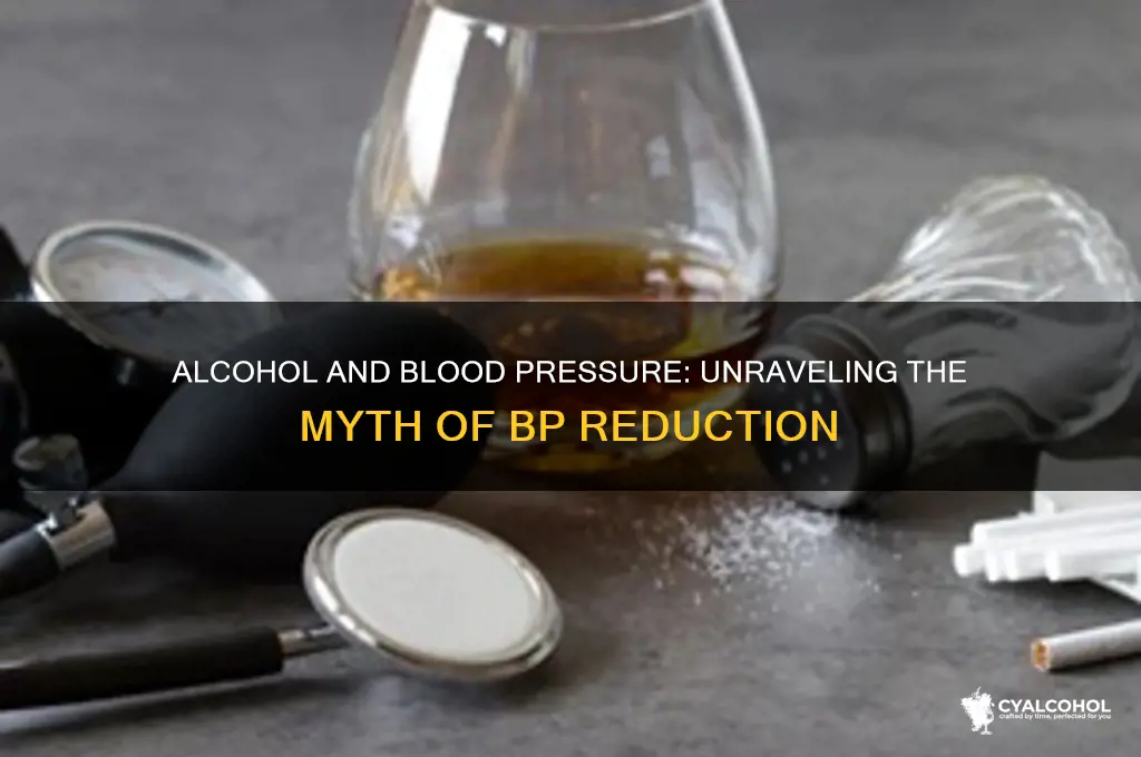 does alcohol reduce bp