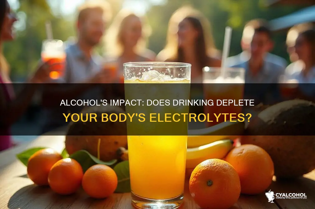 does alcohol reduce electrolytes