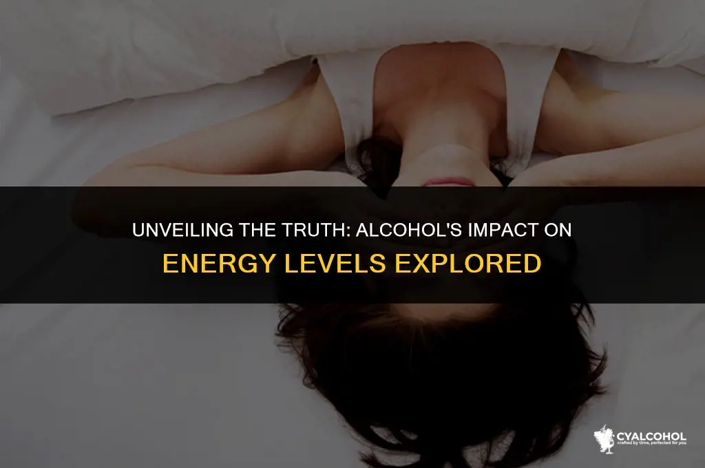 does alcohol reduce energy levels