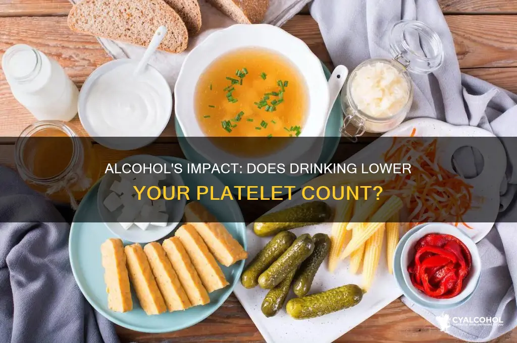 does alcohol reduce platelet count