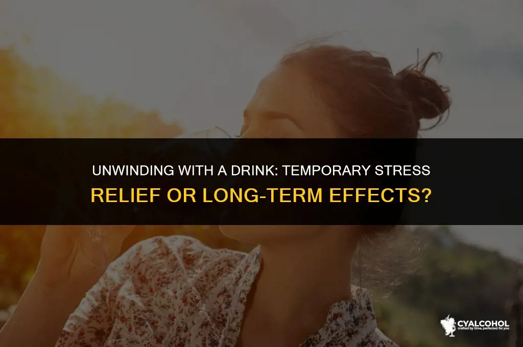does alcohol reduce stress temporarily