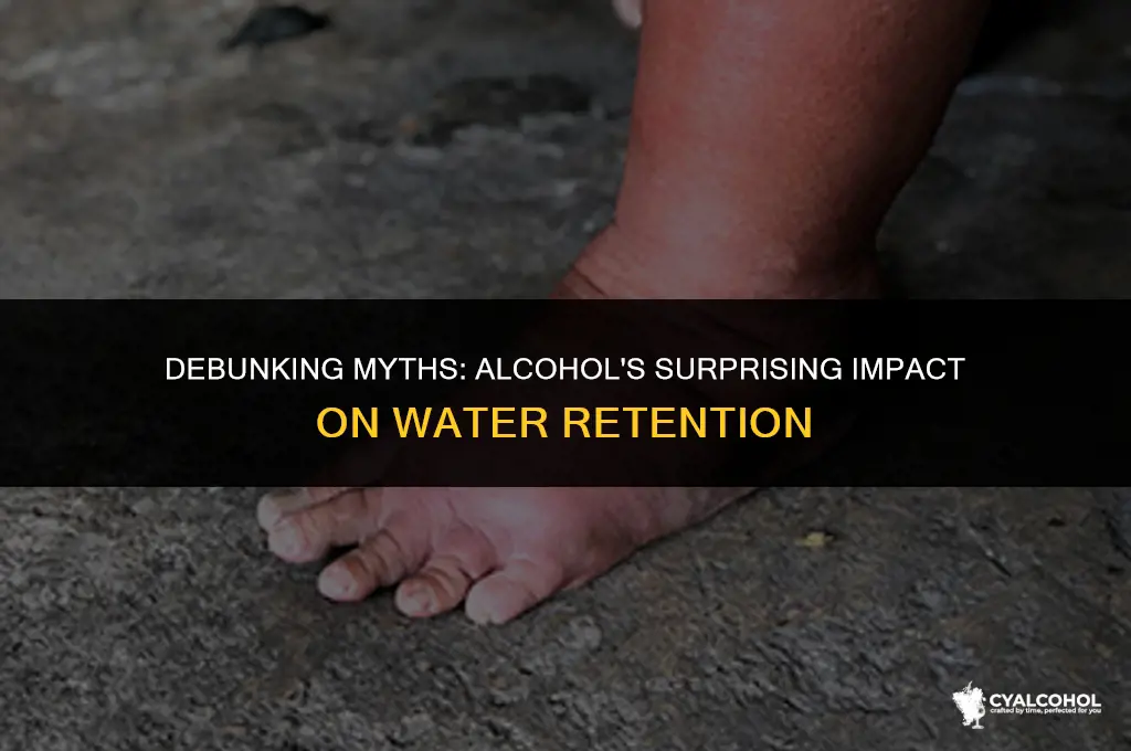 does alcohol reduce water retention
