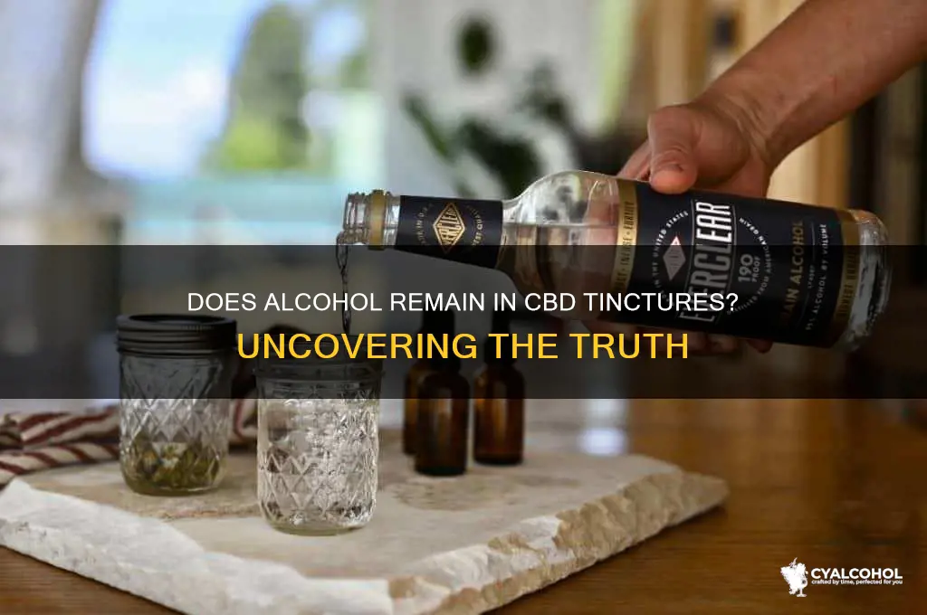 does alcohol remain in cbd tinctures