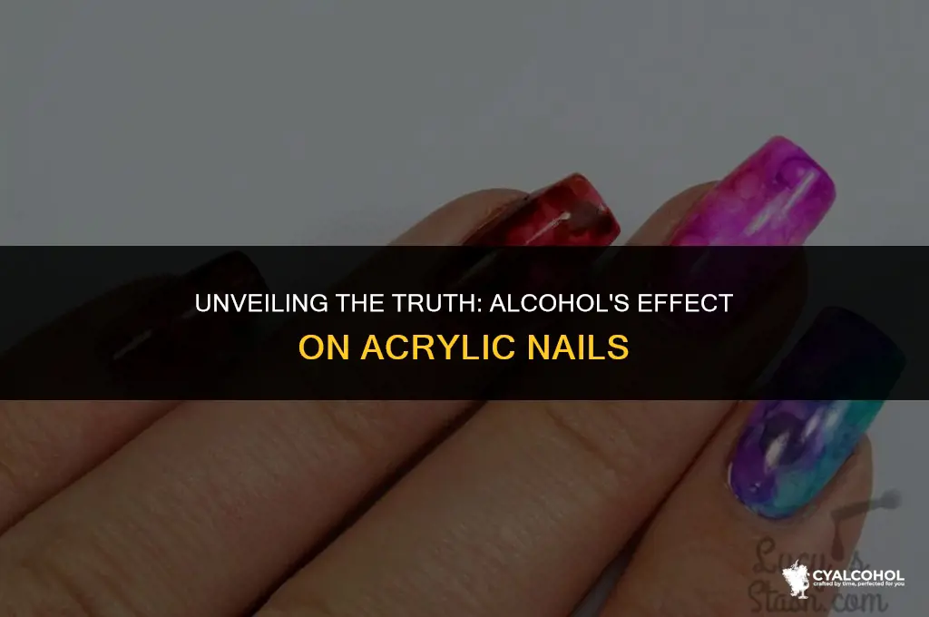 does alcohol remove acrylic nails