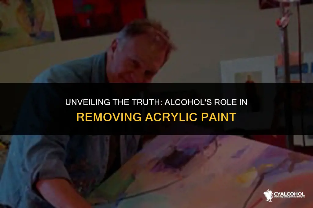 does alcohol remove acrylic paint