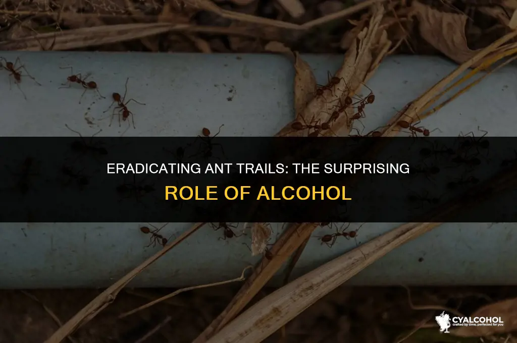 does alcohol remove ant trails