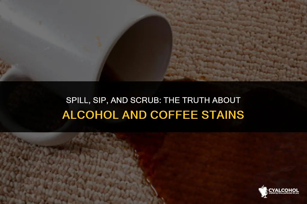 does alcohol remove coffee stains