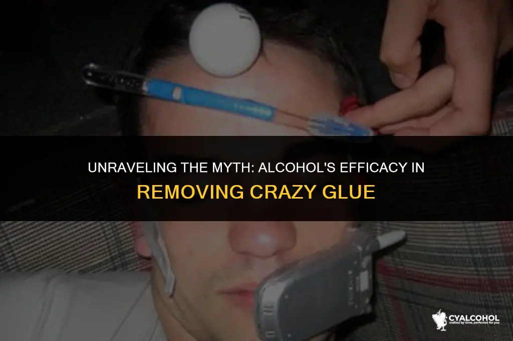 does alcohol remove crazy glue