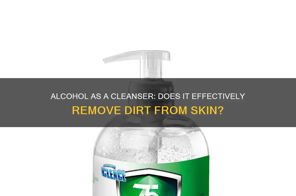 does alcohol remove dirt from skin