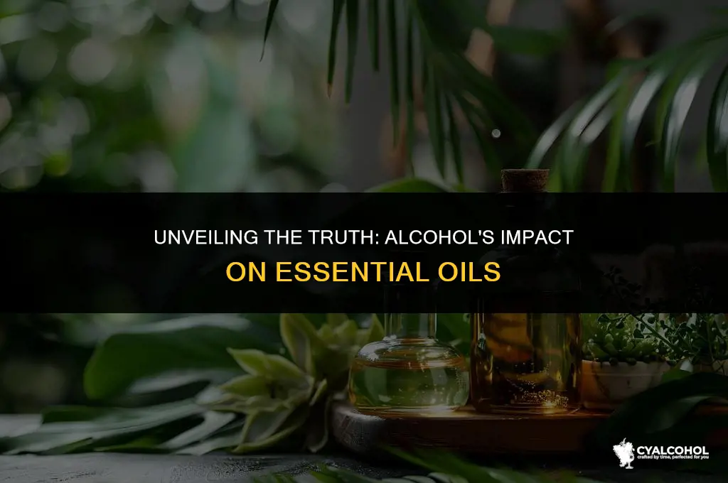 does alcohol remove essential oil