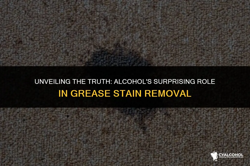 does alcohol remove grease stains