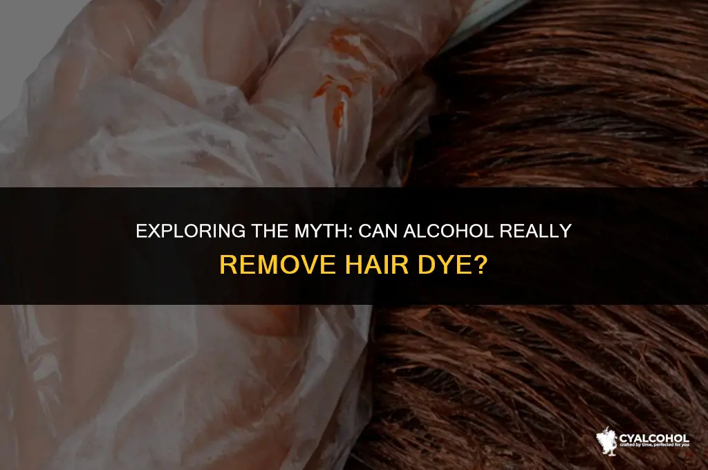 does alcohol remove hair dye