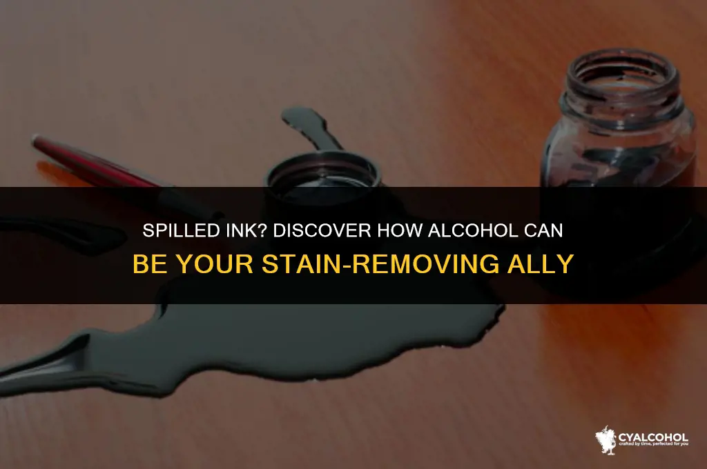 does alcohol remove ink stains